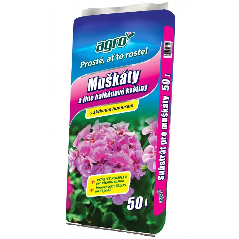 AGRO substrát pro muškáty 50 l