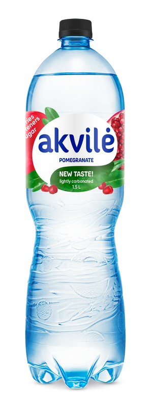 AKVILE mírně sycená voda bez saldidel s GRANÁTOVÝM JABLKEM 1,5 l PET