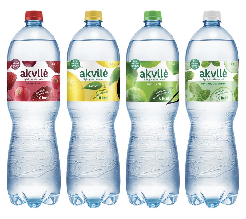 AKVILE mírně sycená voda bez saldidel s GRANÁTOVÝM JABLKEM 1,5 l PET