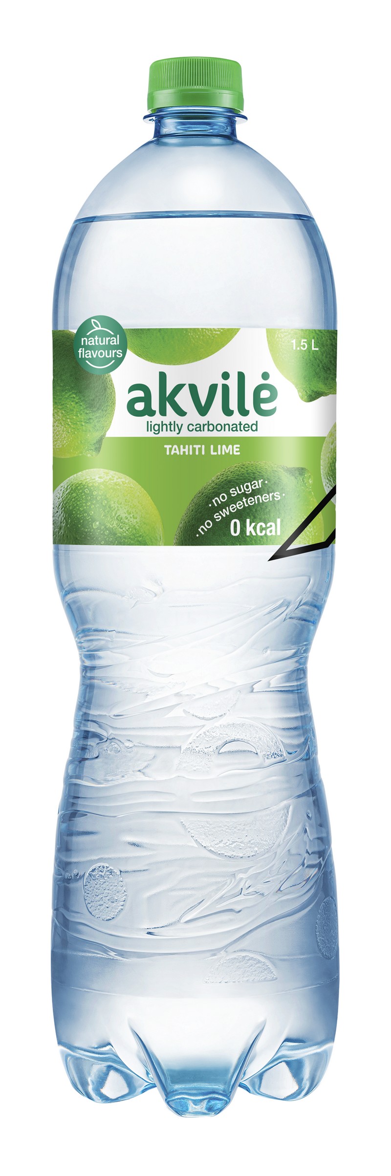 AKVILE mírně sycená voda s PŘÍRODNÍ LIME THAITI příchutí 1,5 l PET