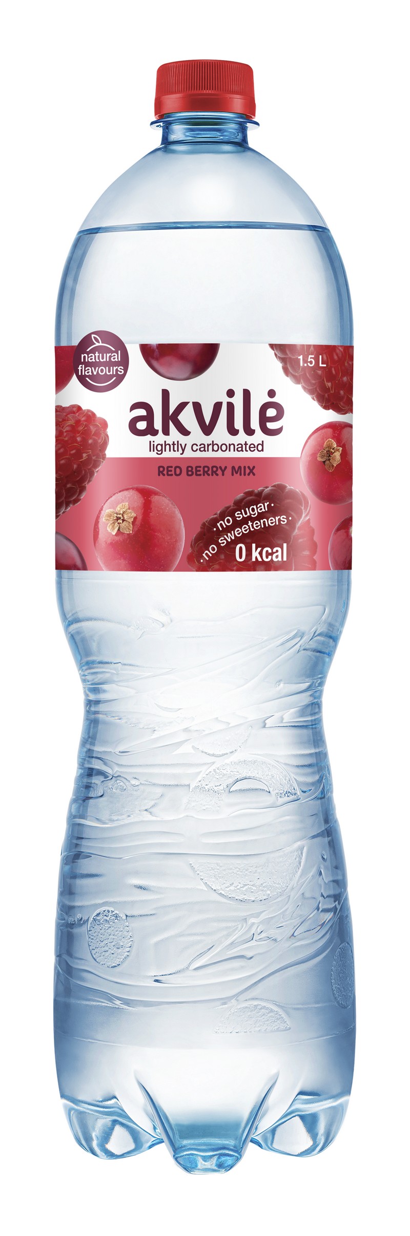 AKVILE natural water s ČERVENÉHO OVOCE 1,5 l PET