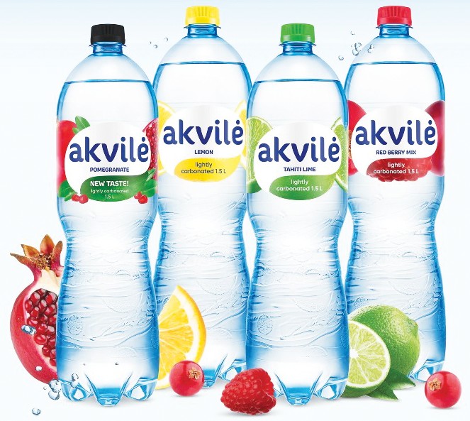 AKVILE natural water s ČERVENÉHO OVOCE 1,5 l PET