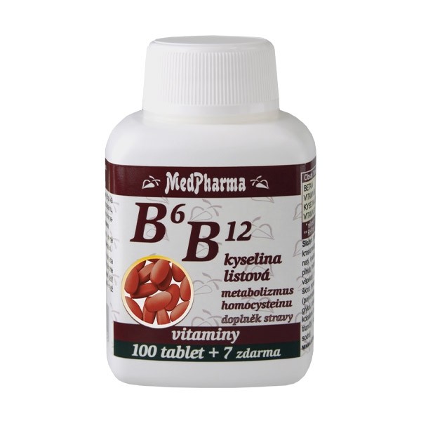 B6 B12 + kyselina listová,100+7 tobolek ZDARMA
