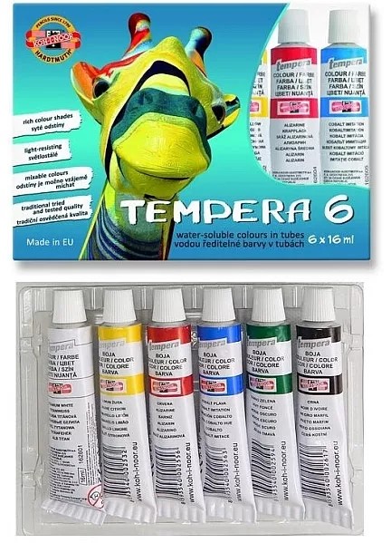 Barvy temperové RETRO 16ml. 6 barev SADA