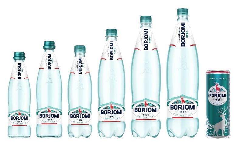 BORJOMI minerální LÉČIVÁ VODA 0,33 l., PLECH karton 12ks.