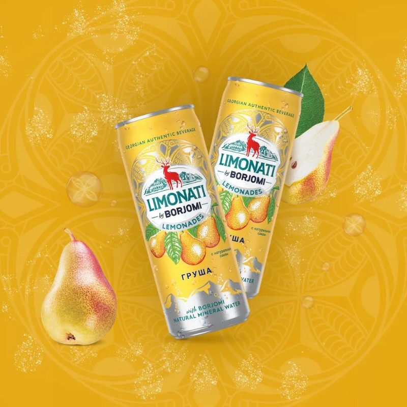 BORJOMI NATURAL limonáda HRUŠKA 0,33 l.