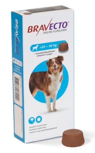 Bravecto L 1000mg 1x1tbl (pes 20-40kg)