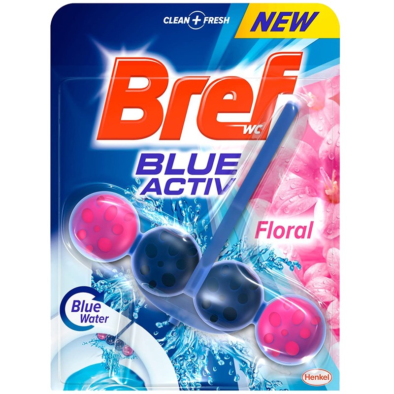 BREF Blue Aktiv Fresh Flowers WC závěs 50 g
