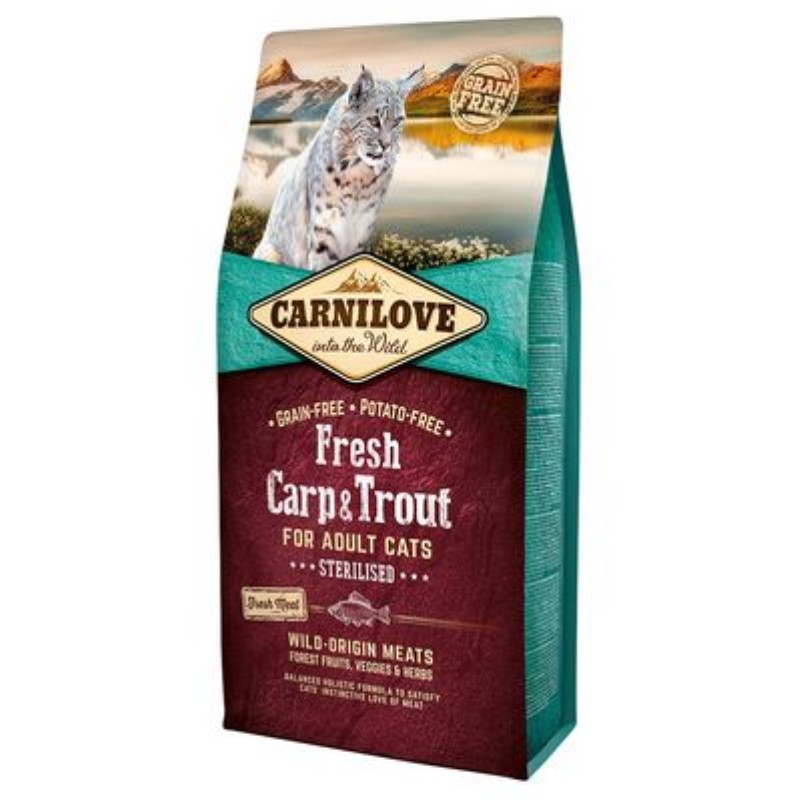 CARNILOVE Cat Kapr & Pstruh pro dospělé kočky 6