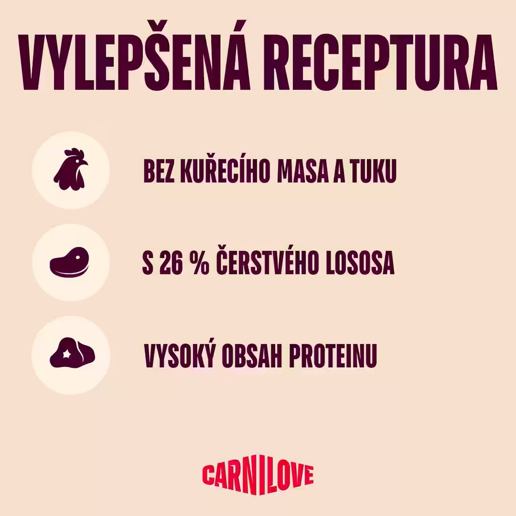 CARNILOVE CAT pro dospělé kočky - LOSOS & KRŮTA 2kg
