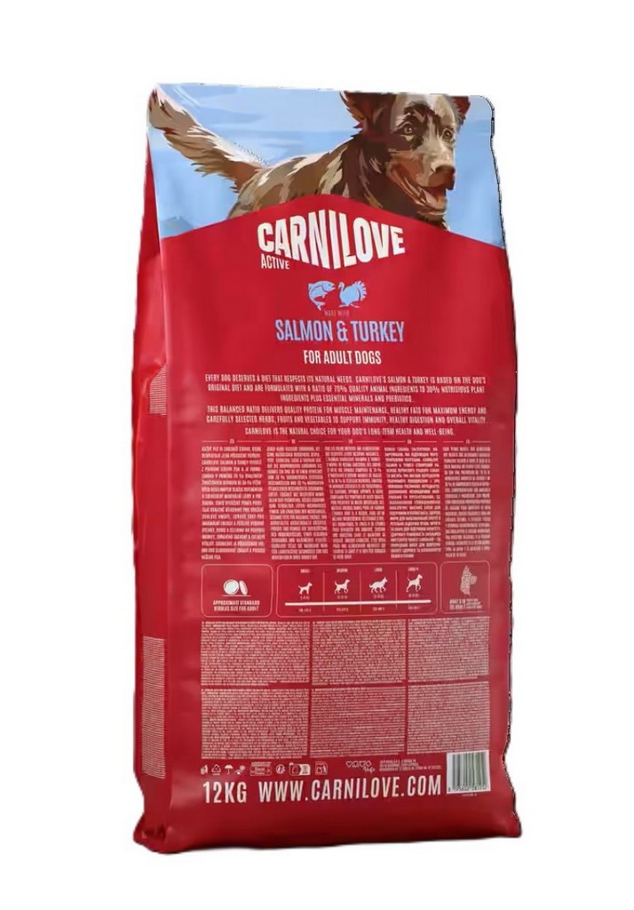 CARNILOVE DOG ACTIVE pro dospělé psy nad 25 kg LOSOS & KROCAN 12kg.
