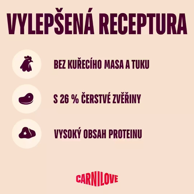CARNILOVE DOG ACTIVE pro dospělé psy ZVĚŘINA a SOB 12kg.