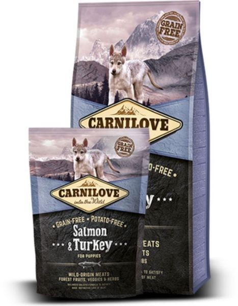 CARNILOVE DOG LOSOS & KROCAN 12 kg. pro štěňata 1 - 12 měsíců