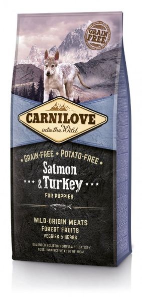 CARNILOVE DOG losos & krocan pro štěňata 1 - 12