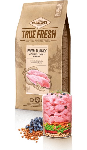 CARNILOVE DOG pro dospělé psy KRŮTA s červenou čočkou a okřehkem 11,4 kg