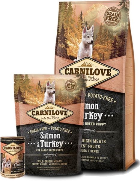 CARNILOVE Dog pro štěňata 3 - 30 měsíců LOSOS & KROCAN 12kg.