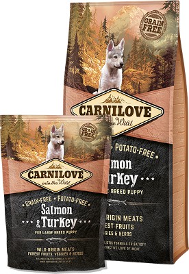 Carnilove DOG pro štěňata velkých plemen nad 25kg. LOSOS & KROCAN 4kg