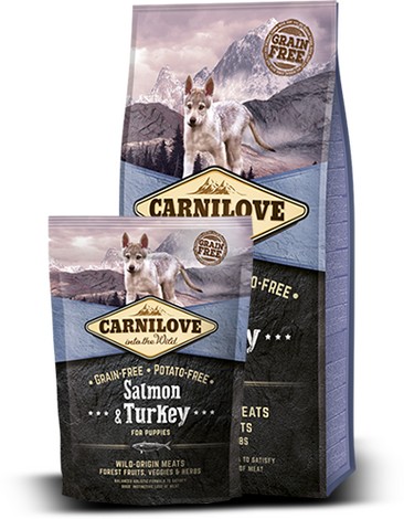 CARNILOVE Dog štěňata Losos a krůta pro štěňata 4 kg