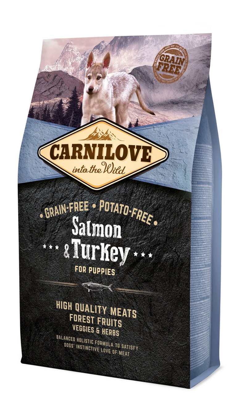 CARNILOVE Dog štěňata Losos a krůta pro ště