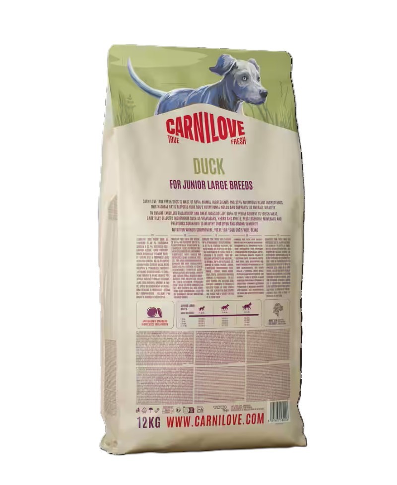 CARNILOVE DOG TRUE pro mladé psy 1-24 měsíců KACHNA 4Kg.