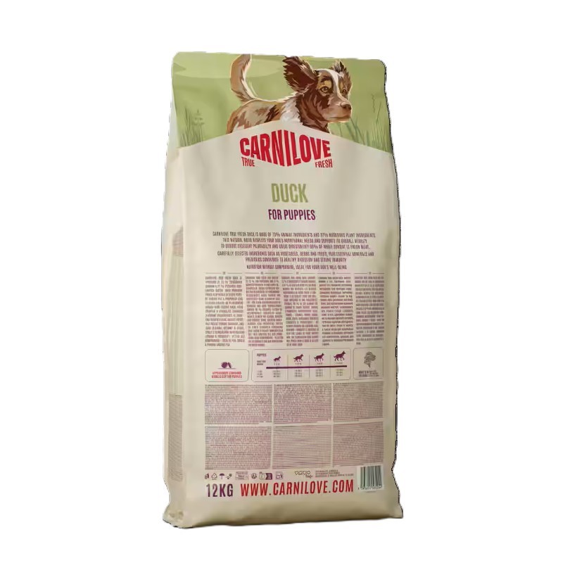 CARNILOVE DOG TRUE pro štěňata 1-12 měsíců KACHNA s cizrnou a dýní 4Kg.