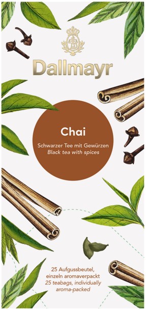 DALLMAYR černý čaj - kořením Chai - 25 sáčk