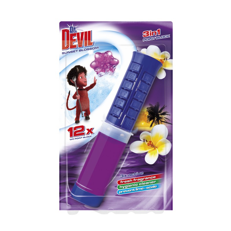 Dr. Devil 3in1 WC Point block Sunset Blossom 75ml.