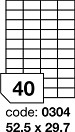 Etikety samolepící A4, 52,5 x 29,7 mm., 100 listů.