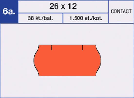 Etikety samolepící cenové CONTACT 26x12 mm. 1.1