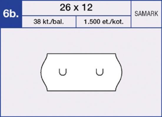 Etikety samolepící cenové SATO/UNI 26x12 mm. 1.