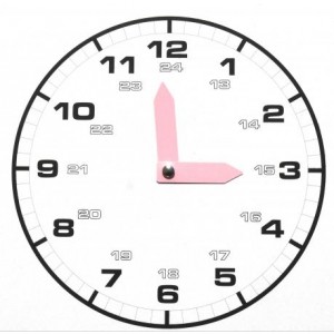 Hodiny školní/dětské papírové 