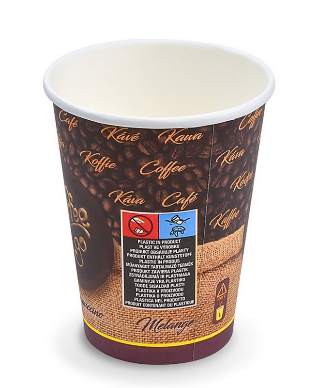 Kelímek papírový 0,3l. Coffee To Go na teplé nápoje, 50 ks.