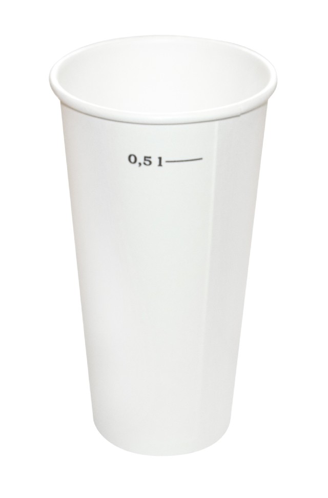 Kelímek PP 0,5l.  plastový bílý, 50 ks.