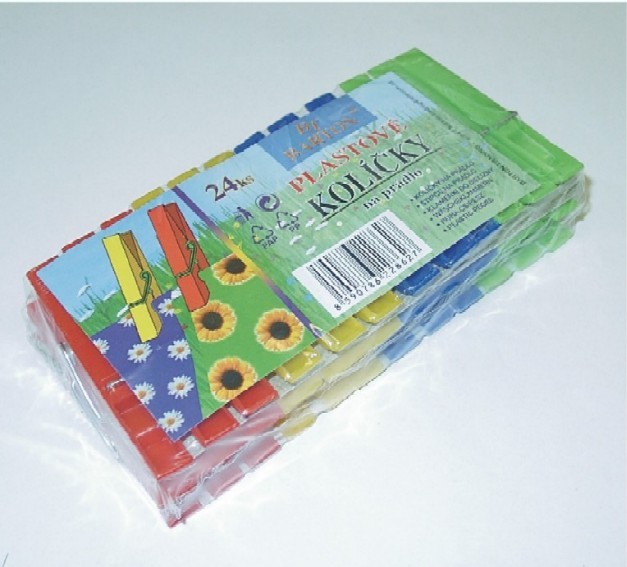 Kolíčky na prádlo plastové 24 ks.