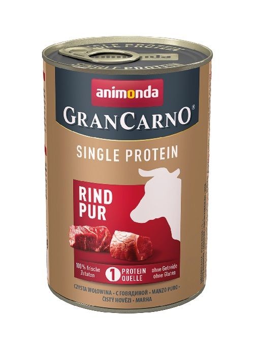 Konzerva pro psy GRANCARNO Single Protein 400 g čisté hovězí.