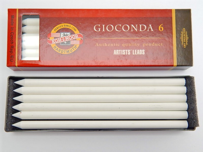 Křída umělecká 4371/6 kreslící bílá GIOCONDA 6ks.
