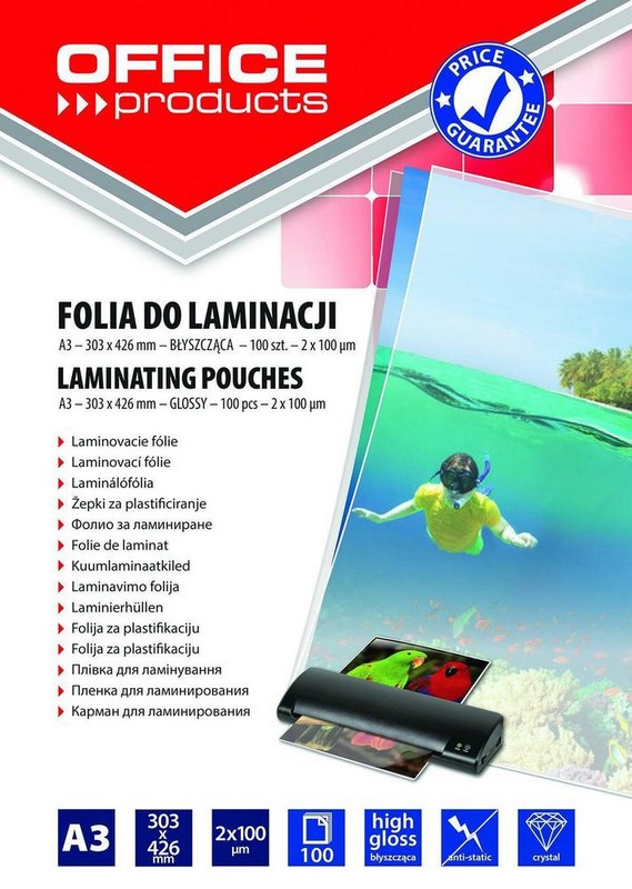 Laminovací fólie A3 OFFICE 125 mic. 100 ks.