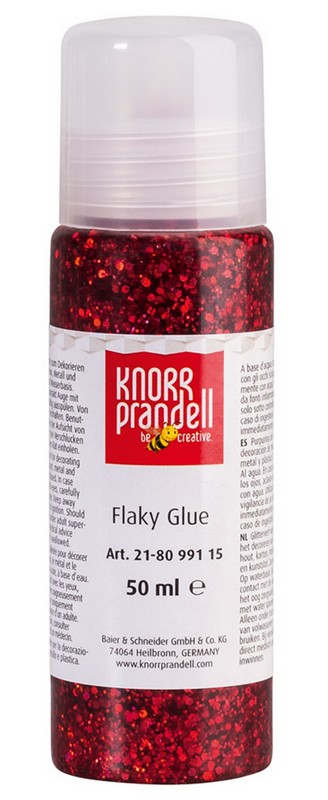 Lepidlo glitrové v tubě červené 50ml.