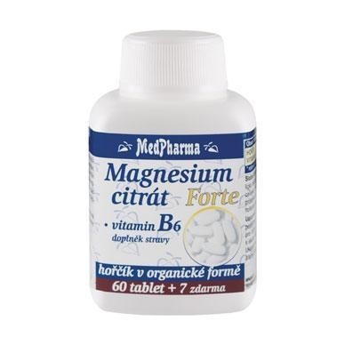 Magnesium citrát Forte + vitamin B6, 60+7 tablet