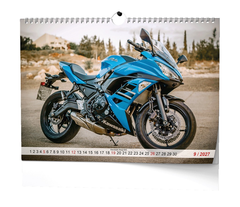 Nástěnný  kalendář A3 měsíční - Motobike