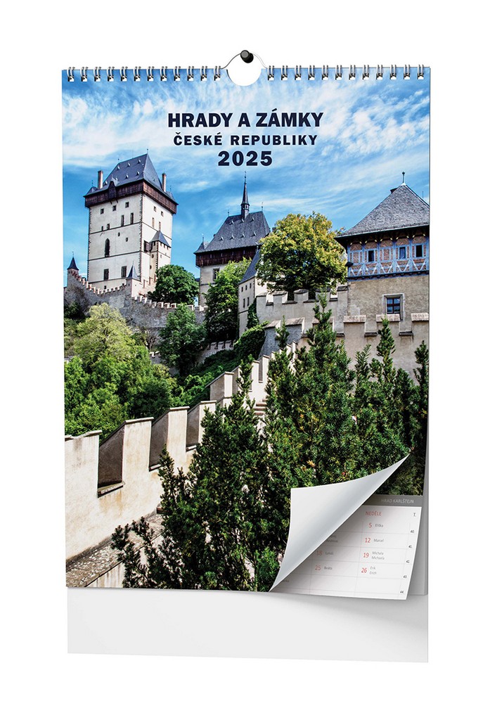 Nástěnný kalendář A3 měsíční - Hrady a zámky České republiky