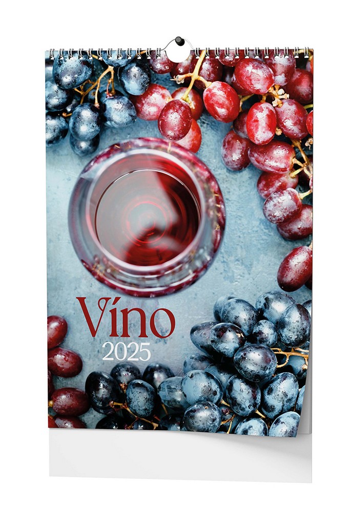 Nástěnný kalendář A3 měsíční - Víno