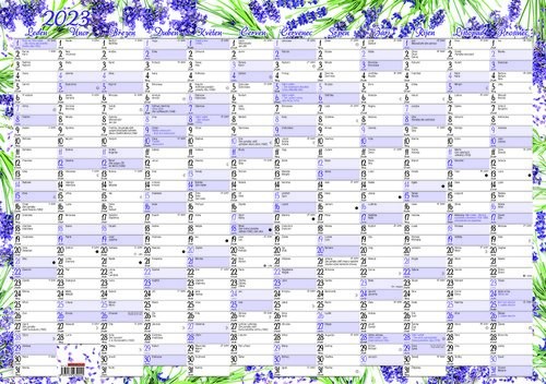 Nástěnný roční kalendář - B1 - LEVANDULE