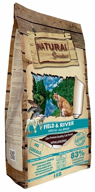 Natural Greatness Field,River Cat Recipe - LOSOS, JEHNĚ 2kg