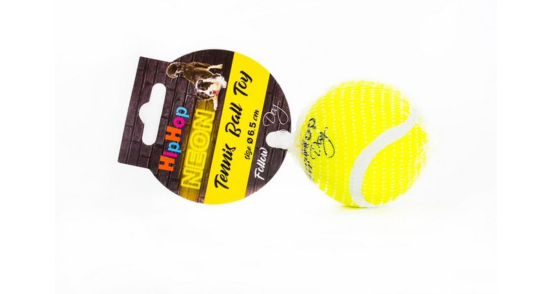 Neonový ve tmě svítící tenis. míč 6,5 cm HIPHOP DOG