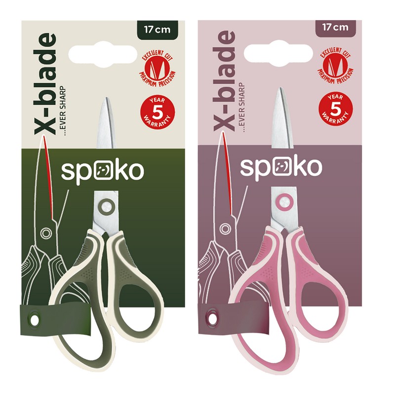 Nůžky školní SPOKO X blade, 17 cm, a