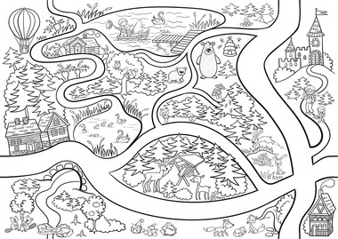 Omalovánka která je fakt velká - Les