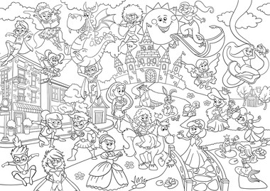 Omalovánka která je fakt velká - Princezny, hrdinky a víly