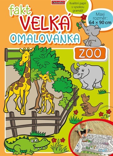 Omalovánky A3 XXL - ZOO