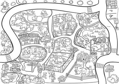 Omalovánky A3 XXL - ZOO
